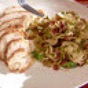 Brussels Sprouts w/Bacon and Blue Cheese